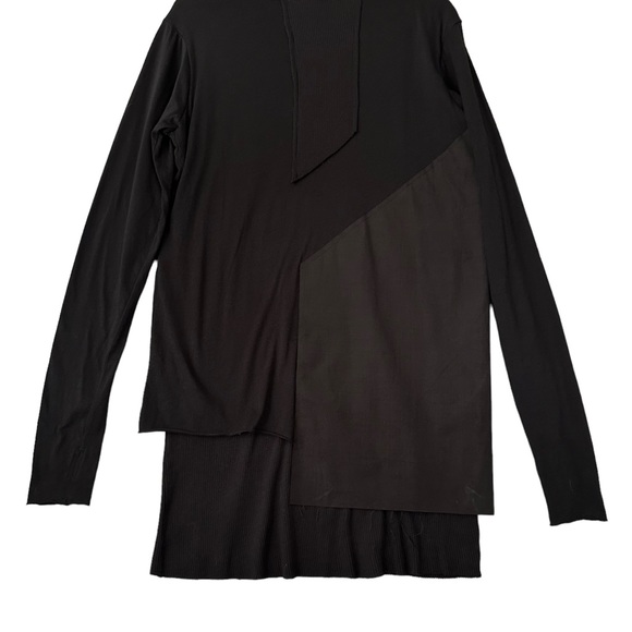 Army of Me | Black Asymmetrical Layered Long Sleeve Top Size S Emo Goth - Picture 7 of 12